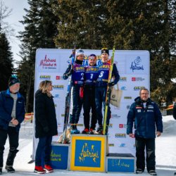 Samse National Tour n°6,AUTRANS, FRANCE - FEBRUARY 8: ANTONIN GUY for FRA, MATHIEU GARCIA for FRA, MARTIN BOTET for FRA February 8, 2026 in Autrans, France. (Photo by Rodriguez Alexis / @Aleiks_photo)