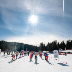 Samse National Tour n°6,AUTRANS, FRANCE - FEBRUARY 8: FANY BERTRAND of FRA, ARMAND NAMOU CANDAU of FRA, THEMICE FONTAINE of FRA STADIUM February 8, 2026 in Autrans, France. (Photo by Rodriguez Alexis / @Aleiks_photo)