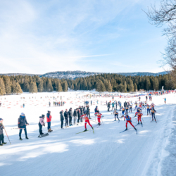 Samse National Tour n°6,AUTRANS, FRANCE - FEBRUARY 8: FANY BERTRAND of FRA, ARMAND NAMOU CANDAU of FRA, THEMICE FONTAINE of FRA STADIUM February 8, 2026 in Autrans, France. (Photo by Rodriguez Alexis / @Aleiks_photo)