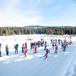 Samse National Tour n°6,AUTRANS, FRANCE - FEBRUARY 8: FANY BERTRAND of FRA, ARMAND NAMOU CANDAU of FRA, THEMICE FONTAINE of FRA STADIUM February 8, 2026 in Autrans, France. (Photo by Rodriguez Alexis / @Aleiks_photo)