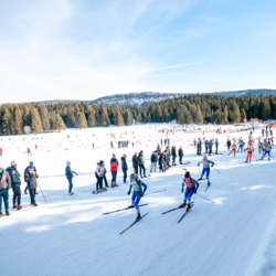 Samse National Tour n°6,AUTRANS, FRANCE - FEBRUARY 8: ADELE OUVRIER-BUFFET of FRA, THAIS ROYET of FRA, JOANNE WEISS of FRA STADIUM February 8, 2026 in Autrans, France. (Photo by Rodriguez Alexis / @Aleiks_photo)