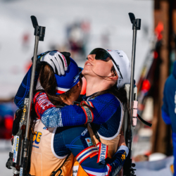 Samse National Tour n°6,AUTRANS, FRANCE - FEBRUARY 8: CORALIE PERRIN of FRA, LOUISE ROGUET of FRA February 8, 2026 in Autrans, France. (Photo by Rodriguez Alexis / @Aleiks_photo)
