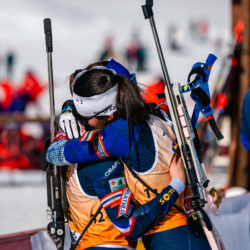 Samse National Tour n°6,AUTRANS, FRANCE - FEBRUARY 8: CORALIE PERRIN of FRA, LOUISE ROGUET of FRA February 8, 2026 in Autrans, France. (Photo by Rodriguez Alexis / @Aleiks_photo)