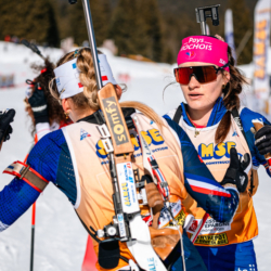 Samse National Tour n°6,AUTRANS, FRANCE - FEBRUARY 8: LOU ANNE DUPONT BALLET BAZ of FRA, CHLOE ORVAIN of FRA February 8, 2026 in Autrans, France. (Photo by Rodriguez Alexis / @Aleiks_photo)
