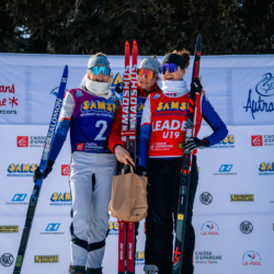 Samse National Tour n°6,AUTRANS, FRANCE - FEBRUARY 8: ADELE OUVRIER-BUFFET of FRA, ROSALIE ODILE of FRA, JULIETTE OLIVA of FRA February 8, 2026 in Autrans, France. (Photo by Rodriguez Alexis / @Aleiks_photo)
