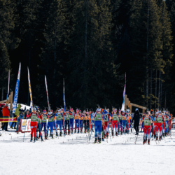 Samse National Tour n°6,AUTRANS, FRANCE - FEBRUARY 8: CANELLE MIDEZ of FRA, AXELLE BOUVARD of FRA, ZELIE PIC of FRA February 8, 2026 in Autrans, France. (Photo by Rodriguez Alexis / @Aleiks_photo)