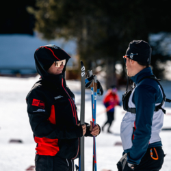 Samse National Tour n°6,AUTRANS, FRANCE - FEBRUARY 8: EMILIEN PERSONAZ COACH SAV, HUGO BOCHET COACH February 8, 2026 in Autrans, France. (Photo by Rodriguez Alexis / @Aleiks_photo)