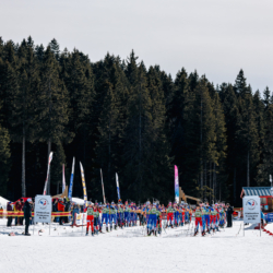 Samse National Tour n°6,AUTRANS, FRANCE - FEBRUARY 8: CANELLE MIDEZ of FRA, AXELLE BOUVARD of FRA, ZELIE PIC of FRA February 8, 2026 in Autrans, France. (Photo by Rodriguez Alexis / @Aleiks_photo)