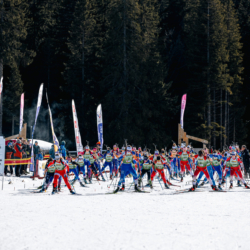 Samse National Tour n°6,AUTRANS, FRANCE - FEBRUARY 8: CANELLE MIDEZ of FRA, AXELLE BOUVARD of FRA, ZELIE PIC of FRA February 8, 2026 in Autrans, France. (Photo by Rodriguez Alexis / @Aleiks_photo)