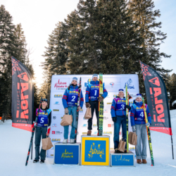 Samse National Tour n°6,AUTRANS, FRANCE - FEBRUARY 8: ZELIE PIC of FRA, JEANNE BOUVIER of FRA, PAULINE LAFOUX of FRA, NOOR ERICKSON of FRA, AXELLE BOUVARD of FRA February 8, 2026 in Autrans, France. (Photo by Rodriguez Alexis / @Aleiks_photo)