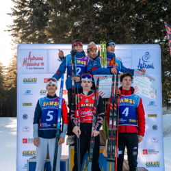 Samse National Tour n°6,AUTRANS, FRANCE - FEBRUARY 8: BEAL MATHIS DONNADIEU of FRA, YANN ROGUET of FRA, CLEMENT SCHOTT of FRA, JULES LAFOUX of FRA, NANS VERCUEIL of FRA, MARTIN MINAZZI of FRA February 8, 2026 in Autrans, France. (Photo by Rodriguez Alexis / @Aleiks_photo)
