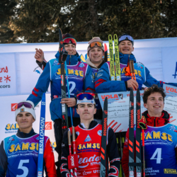 Samse National Tour n°6,AUTRANS, FRANCE - FEBRUARY 8: BEAL MATHIS DONNADIEU of FRA, YANN ROGUET of FRA, CLEMENT SCHOTT of FRA, JULES LAFOUX of FRA, NANS VERCUEIL of FRA, MARTIN MINAZZI of FRA February 8, 2026 in Autrans, France. (Photo by Rodriguez Alexis / @Aleiks_photo)