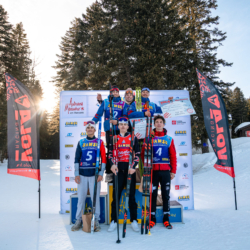 Samse National Tour n°6,AUTRANS, FRANCE - FEBRUARY 8: BEAL MATHIS DONNADIEU of FRA, YANN ROGUET of FRA, CLEMENT SCHOTT of FRA, JULES LAFOUX of FRA, NANS VERCUEIL of FRA, MARTIN MINAZZI of FRA February 8, 2026 in Autrans, France. (Photo by Rodriguez Alexis / @Aleiks_photo)