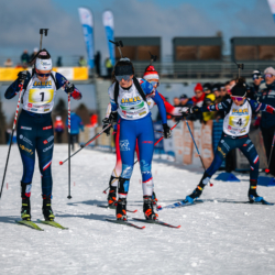 CHAMPIONNATS DE FRANCE DIMANCHE,PREMANON, FRANCE - MARCH 29: BENED Camille, OLIVA Juliette March 29, 2026 in PREMANON, France. (Photo by Rodriguez Alexis / @Aleiks_photo)