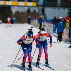 CHAMPIONNATS DE FRANCE DIMANCHE,PREMANON, FRANCE - MARCH 29: SIBERCHICOT Lisa, LAURENT Fiona March 29, 2026 in PREMANON, France. (Photo by Rodriguez Alexis / @Aleiks_photo)