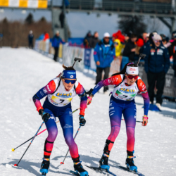 CHAMPIONNATS DE FRANCE DIMANCHE,PREMANON, FRANCE - MARCH 29: SIBERCHICOT Lisa, LAURENT Fiona March 29, 2026 in PREMANON, France. (Photo by Rodriguez Alexis / @Aleiks_photo)