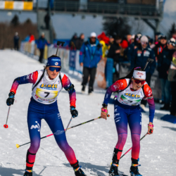 CHAMPIONNATS DE FRANCE DIMANCHE,PREMANON, FRANCE - MARCH 29: SIBERCHICOT Lisa, LAURENT Fiona March 29, 2026 in PREMANON, France. (Photo by Rodriguez Alexis / @Aleiks_photo)