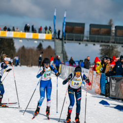 CHAMPIONNATS DE FRANCE DIMANCHE,PREMANON, FRANCE - MARCH 29: DUVILLARD Ninon, ROGUET Louise March 29, 2026 in PREMANON, France. (Photo by Rodriguez Alexis / @Aleiks_photo)