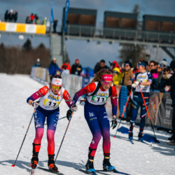 CHAMPIONNATS DE FRANCE DIMANCHE,PREMANON, FRANCE - MARCH 29: CART Lamy Lisa, BOUILLET Elsa March 29, 2026 in PREMANON, France. (Photo by Rodriguez Alexis / @Aleiks_photo)