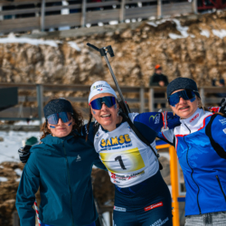 CHAMPIONNATS DE FRANCE DIMANCHE,PREMANON, FRANCE - MARCH 29: OLIVA Juliette, BENED Camille, LAFOUX Pauline March 29, 2026 in PREMANON, France. (Photo by Rodriguez Alexis / @Aleiks_photo)