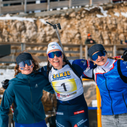 CHAMPIONNATS DE FRANCE DIMANCHE,PREMANON, FRANCE - MARCH 29: BENED Camille, OLIVA Juliette, LAFOUX Pauline March 29, 2026 in PREMANON, France. (Photo by Rodriguez Alexis / @Aleiks_photo)