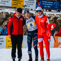 CHAMPIONNATS DE FRANCE DIMANCHE,PREMANON, FRANCE - MARCH 29: MIDEZ Canelle, MICHELON Oceane, WEISS Joanne March 29, 2026 in PREMANON, France. (Photo by Rodriguez Alexis / @Aleiks_photo)