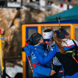 CHAMPIONNATS DE FRANCE DIMANCHE,PREMANON, FRANCE - MARCH 29: ACHOUI Maelle, GALMACE Paulin Voldiya, MOREIRA Lana March 29, 2026 in PREMANON, France. (Photo by Rodriguez Alexis / @Aleiks_photo)