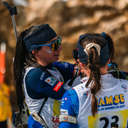 CHAMPIONNATS DE FRANCE DIMANCHE,PREMANON, FRANCE - MARCH 29: ROGUET Louise, ORVAIN Chloe March 29, 2026 in PREMANON, France. (Photo by Rodriguez Alexis / @Aleiks_photo)