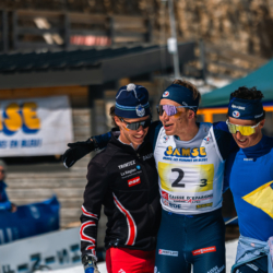 CHAMPIONNATS DE FRANCE DIMANCHE,PREMANON, FRANCE - MARCH 29: CHARRIER Jules, LOVERA Victor, COTTAZ Gaspard March 29, 2026 in PREMANON, France. (Photo by Rodriguez Alexis / @Aleiks_photo)