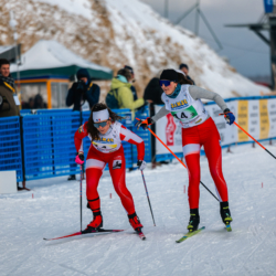 CHAMPIONNATS DE FRANCE DIMANCHE,PREMANON, FRANCE - MARCH 29: BESSON Leonie, VALETTE Clemence March 29, 2026 in PREMANON, France. (Photo by Rodriguez Alexis / @Aleiks_photo)