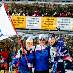 CHAMPIONNATS DE FRANCE DIMANCHE,PREMANON, FRANCE - MARCH 29: PERRILLAT-BOTTONET EMILE, LAFOUX JULES, PATUREL GAETAN March 29, 2026 in PREMANON, France. (Photo by Rodriguez Alexis / @Aleiks_photo)