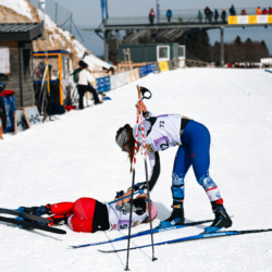 CHAMPIONNATS DE FRANCE SAMEDI,PREMANON, FRANCE - MARCH 28: PRADEL MAYER Manon, BROUART Lison March 28, 2026 in PREMANON, France. (Photo by Rodriguez Alexis / @Aleiks_photo)