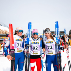 CHAMPIONNATS DE FRANCE SAMEDI,PREMANON, FRANCE - MARCH 28: BAISLE Guillemette, PRADEL MAYER Manon, BROUART Lison March 28, 2026 in PREMANON, France. (Photo by Rodriguez Alexis / @Aleiks_photo)