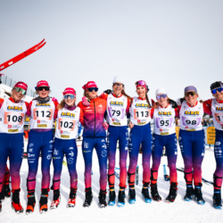 CHAMPIONNATS DE FRANCE SAMEDI,PREMANON, FRANCE - MARCH 28: GARDETTE Liv, BOURGEOIS Emmi, DURAND Romane, RIVES Lou, JEUNET Nora, HAUCK Heloise, DROZ VINCENT Celestine, BOUHELIER Linette March 28, 2026 in PREMANON, France. (Photo by Rodriguez Alexis / @Aleiks_photo)