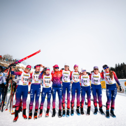 CHAMPIONNATS DE FRANCE SAMEDI,PREMANON, FRANCE - MARCH 28: GARDETTE Liv, BOURGEOIS Emmi, DURAND Romane, RIVES Lou, JEUNET Nora, HAUCK Heloise, DROZ VINCENT Celestine, BOUHELIER Linette March 28, 2026 in PREMANON, France. (Photo by Rodriguez Alexis / @Aleiks_photo)