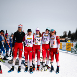 CHAMPIONNATS DE FRANCE SAMEDI,PREMANON, FRANCE - MARCH 28: SARRUT RIO Romane, ARNAUD Marylou, COLIN Lena, ASTRUC Romy March 28, 2026 in PREMANON, France. (Photo by Rodriguez Alexis / @Aleiks_photo)