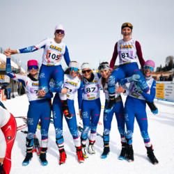 CHAMPIONNATS DE FRANCE SAMEDI,PREMANON, FRANCE - MARCH 28: LAROCHE Alex, PORRET Margaux, BRETON Elise, BROUART Lison, PAOLUCCI Emmi, MOSSUZ Chloe March 28, 2026 in PREMANON, France. (Photo by Rodriguez Alexis / @Aleiks_photo)