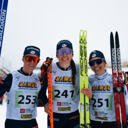 CHAMPIONNATS DE FRANCE SAMEDI,PREMANON, FRANCE - MARCH 28: TIRLOY Margot, PERRY Leonie, DIDIERLAURENT Clemence March 28, 2026 in PREMANON, France. (Photo by Rodriguez Alexis / @Aleiks_photo)