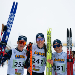 CHAMPIONNATS DE FRANCE SAMEDI,PREMANON, FRANCE - MARCH 28: TIRLOY Margot, PERRY Leonie, DIDIERLAURENT Clemence March 28, 2026 in PREMANON, France. (Photo by Rodriguez Alexis / @Aleiks_photo)