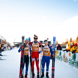 CHAMPIONNATS DE FRANCE VENDREDI,PREMANON, FRANCE - MARCH 27: MARIUS THIRIAT of FRA, EMILE WEISS of FRA, NIELS BIBOLLET of FRA March 27, 2026 in PREMANON, France. (Photo by Rodriguez Alexis / @Aleiks_photo)