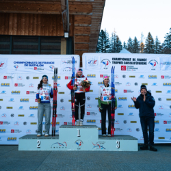 CHAMPIONNATS DE FRANCE VENDREDI,PREMANON, FRANCE - MARCH 27: PODIUM March 27, 2026 in PREMANON, France. (Photo by Rodriguez Alexis / @Aleiks_photo)