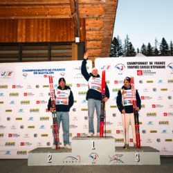 CHAMPIONNATS DE FRANCE VENDREDI,PREMANON, FRANCE - MARCH 27: PODIUM March 27, 2026 in PREMANON, France. (Photo by Rodriguez Alexis / @Aleiks_photo)