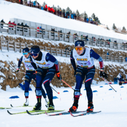CHAMPIONNATS DE FRANCE VENDREDI,PREMANON, FRANCE - MARCH 27: LENA QUINTIN of FRA, JUSTINE GAILLARD of FRA, JULIETTE DUCORDEAU of FRA March 27, 2026 in PREMANON, France. (Photo by Rodriguez Alexis / @Aleiks_photo)