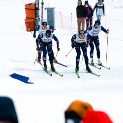 CHAMPIONNATS DE FRANCE VENDREDI,PREMANON, FRANCE - MARCH 27: LENA QUINTIN of FRA, JUSTINE GAILLARD of FRA, JULIETTE DUCORDEAU of FRA March 27, 2026 in PREMANON, France. (Photo by Rodriguez Alexis / @Aleiks_photo)