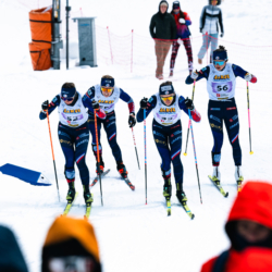 CHAMPIONNATS DE FRANCE VENDREDI,PREMANON, FRANCE - MARCH 27: JUSTINE GAILLARD of FRA, JULIETTE DUCORDEAU of FR, MARGOT TIRLOY of FRA, LIV COUPAT of FRA March 27, 2026 in PREMANON, France. (Photo by Rodriguez Alexis / @Aleiks_photo)
