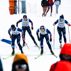 CHAMPIONNATS DE FRANCE VENDREDI,PREMANON, FRANCE - MARCH 27: JUSTINE GAILLARD of FRA, JULIETTE DUCORDEAU of FR, MARGOT TIRLOY of FRA, LIV COUPAT of FRA March 27, 2026 in PREMANON, France. (Photo by Rodriguez Alexis / @Aleiks_photo)