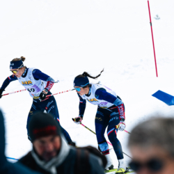 CHAMPIONNATS DE FRANCE VENDREDI,PREMANON, FRANCE - MARCH 27: JUSTINE GAILLARD of FRA, JULIETTE DUCORDEAU of FR, MARGOT TIRLOY of FRA, LIV COUPAT of FRA March 27, 2026 in PREMANON, France. (Photo by Rodriguez Alexis / @Aleiks_photo)
