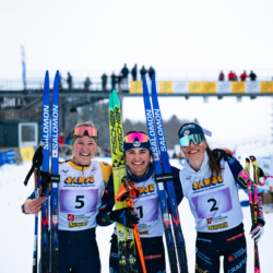 CHAMPIONNATS DE FRANCE VENDREDI,PREMANON, FRANCE - MARCH 27: DEMOR MARIE of FRA, COUPAT ANNETTE of FRA, NAPPEY ROMANE of FRA March 27, 2026 in PREMANON, France. (Photo by Rodriguez Alexis / @Aleiks_photo)