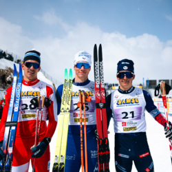 CHAMPIONNATS DE FRANCE VENDREDI,PREMANON, FRANCE - MARCH 27: BOYER DESCHAMPS MAELYAS of FRA, BIANCOLLI LUIGI of FRA, COTTAZ GASPARD of FRA March 27, 2026 in PREMANON, France. (Photo by Rodriguez Alexis / @Aleiks_photo)