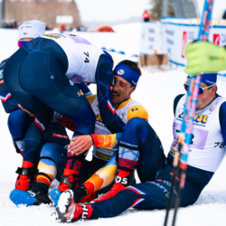 CHAMPIONNATS DE FRANCE VENDREDI,PREMANON, FRANCE - MARCH 27: REMI BOURDIN of FRA, JULIEN ARNAUD of FRA, JULES CHAPPAZ of FRA March 27, 2026 in PREMANON, France. (Photo by Rodriguez Alexis / @Aleiks_photo)